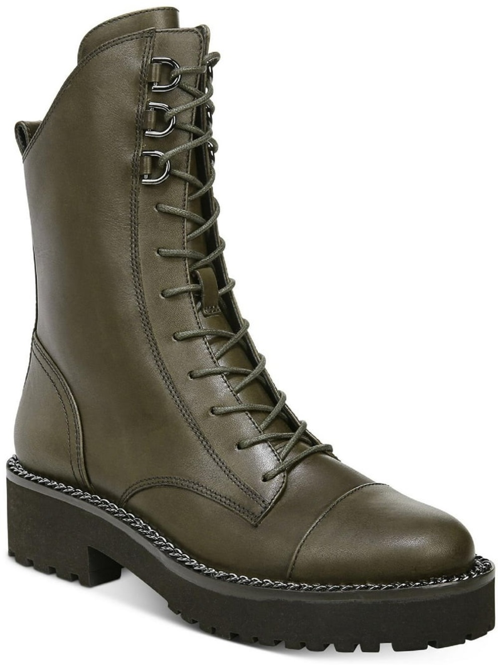 Sam Edelman Womens Lenley Leather Combat & Lace-up Boots Brown 6.5